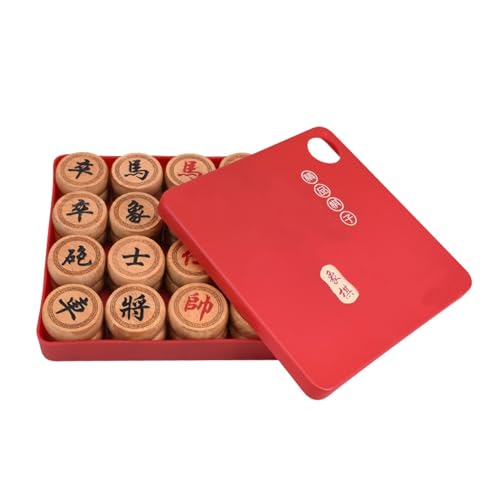 Traditional Chinese Xiangqi for 2 Players Portable Chinese Chess Travel Board Game Set with Sandalwood Pieces and Leather Chessboard Traditional Chinese Xiangqi for 2 Players Portable Chinese Chess Travel Board Game Set with Sandalwood Pieces and Leather Chessboard von IYUESQ