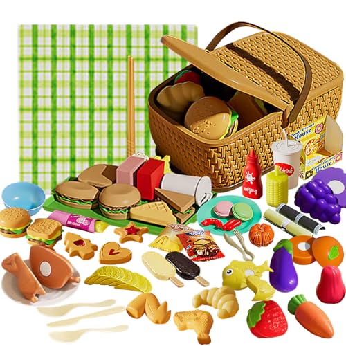 IZDUDO 56 STK Schneiden Spielen Lebensmittel Spielzeug Set mit Lagerung Tasche, Obst Gemüse Pizza Dessert Rollenspiel Kinderküche Zubehör für realistische Kochen für Kinder ab 3 Jahren, Lernspielzeug IZDUDO 56 STK Schneiden Spielen Lebensmittel Spielzeug Set mit Lagerung Tasche, Obst Gemüse Pizza Dessert Rollenspiel Kinderküche Zubehör für realistische Kochen für Kinder ab 3 Jahren, Lernspielzeug von IZDUDO