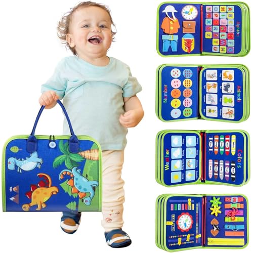 IZDUDO Busy Board, Montessori Spielzeug für Kleinkinder ab 3 Jahr, Filz Sensorische für Fördert Feinmotorik, Leise Motorikspielzeug für Reise Auto Flugzeug#1 IZDUDO Busy Board, Montessori Spielzeug für Kleinkinder ab 3 Jahr, Filz Sensorische für Fördert Feinmotorik, Leise Motorikspielzeug für Reise Auto Flugzeug#1 von IZDUDO