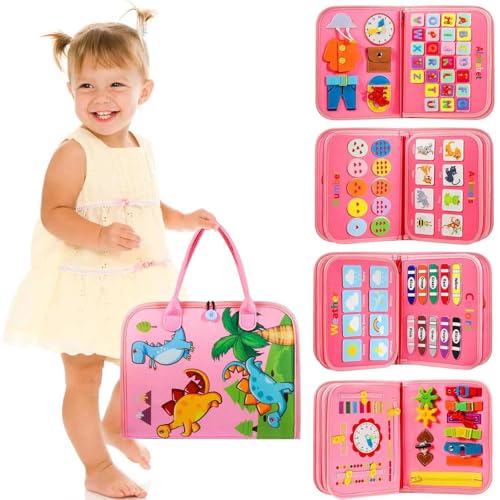 IZDUDO Busy Board, Montessori Spielzeug für Kleinkinder ab 3 Jahr, Filz Sensorische für Fördert Feinmotorik, Leise Motorikspielzeug für Reise Auto Flugzeug#2 IZDUDO Busy Board, Montessori Spielzeug für Kleinkinder ab 3 Jahr, Filz Sensorische für Fördert Feinmotorik, Leise Motorikspielzeug für Reise Auto Flugzeug#2 von IZDUDO