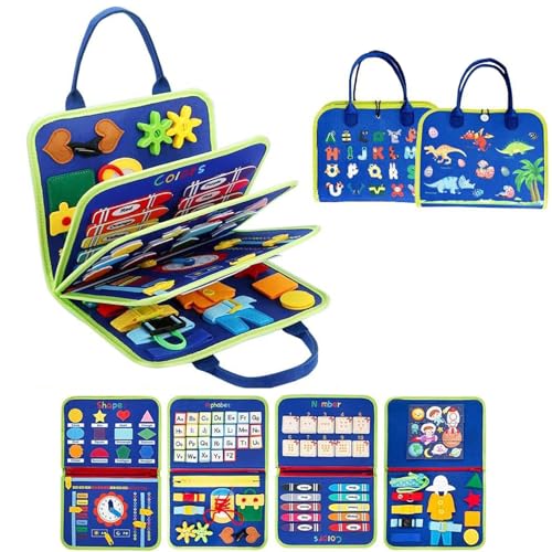 IZDUDO Busy Board, Montessori Spielzeug für Kleinkinder ab 3 Jahr, Filz Sensorische für Fördert Feinmotorik, Leise Motorikspielzeug für Reise Auto Flugzeug#6 IZDUDO Busy Board, Montessori Spielzeug für Kleinkinder ab 3 Jahr, Filz Sensorische für Fördert Feinmotorik, Leise Motorikspielzeug für Reise Auto Flugzeug#6 von IZDUDO