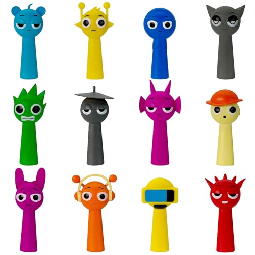 Iamred 12 Stück Spruki Spielzeugfiguren Set, Bunte Spruki Action Figures für Kinder und Erwachsene, Gamer und Deko, Ideal für Geburtstage, die Sammlung von Iamred