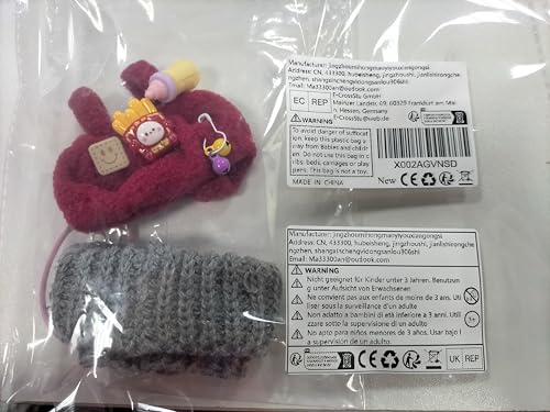 Iamred Kleidung für 17cm Labub Puppe, Labub Bekleidung Puppenkleidung, Bekleidung Zubehör für Puppe, Kleidung Puppenzubehör, Puppenkleidung Plüsch Outfit Nur für DIY Kinder Geschenke (Red) von Iamred