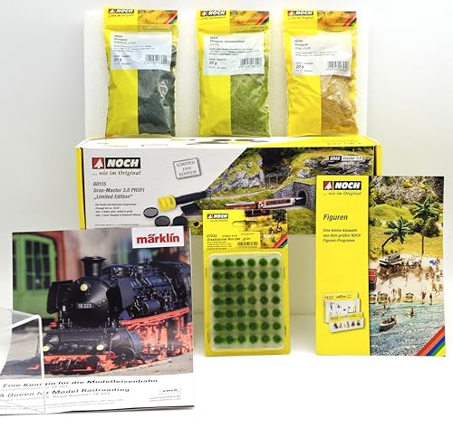 Exklusives Iberplace Set für Modelleisenbahn – inklusive statischem Applikator Limited Edition, Lokomotiv-Poster, Grün, Figuren und Zubehör, Maßstab H0/Z von Iberplace