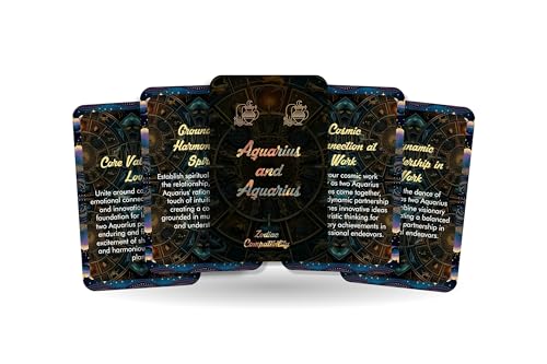 Aquarius and Aquarius - Zodiac Compatibility - Divination Tools - Oracle cards - Star Sign Compatibility - Horoscope Compatibility Cards von Ibiza