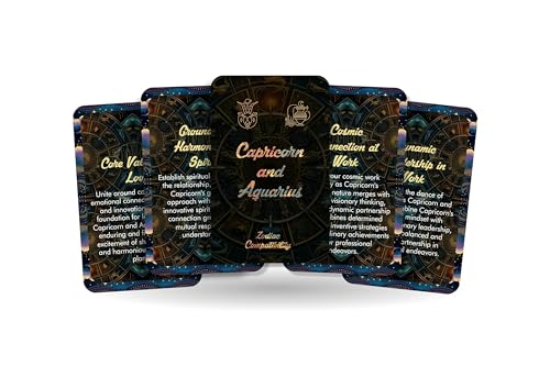 Capricorn and Aquarius - Zodiac Compatibility - Divination Tools - Oracle cards - Star Sign Compatibility - Horoscope Compatibility Cards von Ibiza