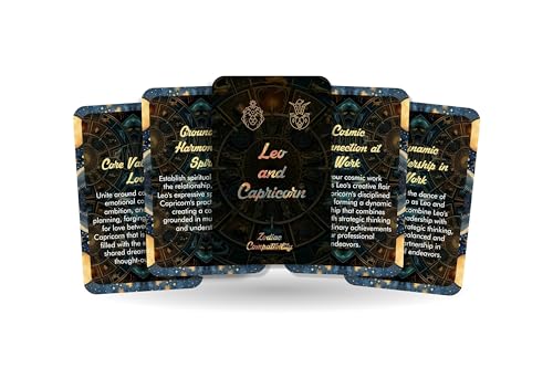 Leo and Capricorn - Zodiac Compatibility - Divination Tools - Oracle cards - Star Sign Compatibility - Horoscope Compatibility Cards von Ibiza