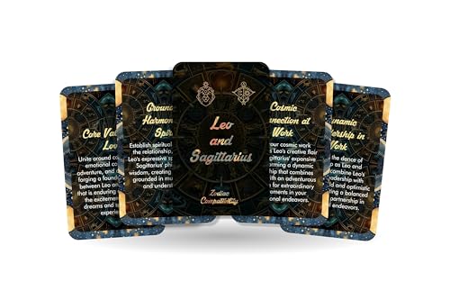 Leo and Sagittarius - Zodiac Compatibility - Divination Tools - Oracle cards - Star Sign Compatibility - Horoskop-Kompatibilitätskarten von Ibiza