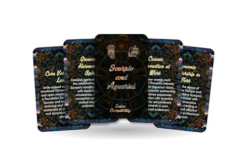 Scorpio and Aquarius - Zodiac Compatibility - Divination Tools - Oracle cards - Star Sign Compatibility - Horoscope Compatibility Cards von Ibiza