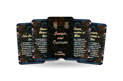 Scorpio and Capricorn - Zodiac Compatibility - Divination Tools - Oracle cards - Star Sign Compatibility - Horoscope Compatibility Cards von Ibiza