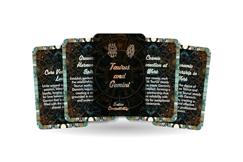 Taurus and Gemini - Zodiac Compatibility - Divination Tools - Oracle cards - Star Sign Compatibility - Horoskop-Kompatibilitätskarten von Ibiza