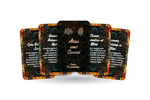 Widder and Gemini - Zodiac Compatibility - Divination Tools - Oracle cards - Star Sign Compatibility - Horoscope Compatibility Cards von Ibiza