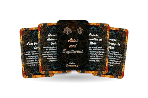 Widder and Sagittarius - Zodiac Compatibility - Divination Tools - Oracle cards - Star Sign Compatibility - Horoscope Compatibility Cards von Ibiza
