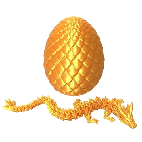 Ibuloule 3D Printed Dragon in Egg, 2024 New Drachenei mit Drache, 3D Gedruckter Drache im Ei, Flexibel 3D Gedruckter Dracheneier Geschenk für Kinder, Erwachsener von Ibuloule
