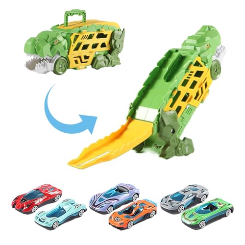 Ibuloule Dinosaurier-Transportspielzeug, Dinosaurier-Transport-LKW-Spielzeug | Trägertransportwagen für Kinder,Pädagogischer Transportträger für Zuhause, Schule, Party und Outdoor-Aktivitäten von Ibuloule