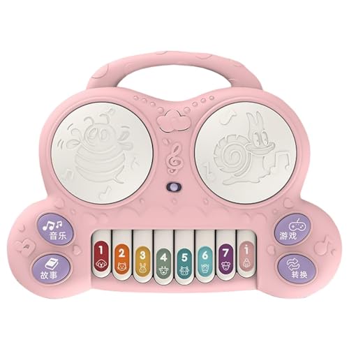 Ibuloule Handtrommelspielzeug,Klaviertrommelspielzeug für Kinder - Frühpädagogisches Montessori-Spielzeug für und Mädchen - Hand-Augen-Koordinations-Musikspielzeug für Kinder, Mädchen ab 3 Jahren, von Ibuloule
