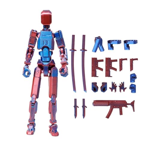 T13 Action Figure, T13 Actionfigur, Titan 13 Actionfiguren mit Mehreren Gelenken, 3D Druck von beweglichen Figuren mit Mehreren Gelenken, Roboter Actionfigur, Desktop Dekorationen von Ibuloule