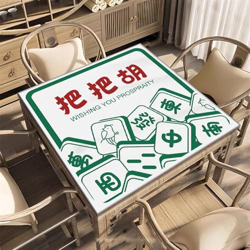 Icegrey Mahjong-Matte, rutschfeste Mahjong-Pad, Verschleißfeste Mahjong-Tischmatte aus Kristallsamt, geeignet für Mahjong-Poker, Stil 19 Icegrey Mahjong-Matte, rutschfeste Mahjong-Pad, Verschleißfeste Mahjong-Tischmatte aus Kristallsamt, geeignet für Mahjong-Poker, Stil 19 von Icegrey