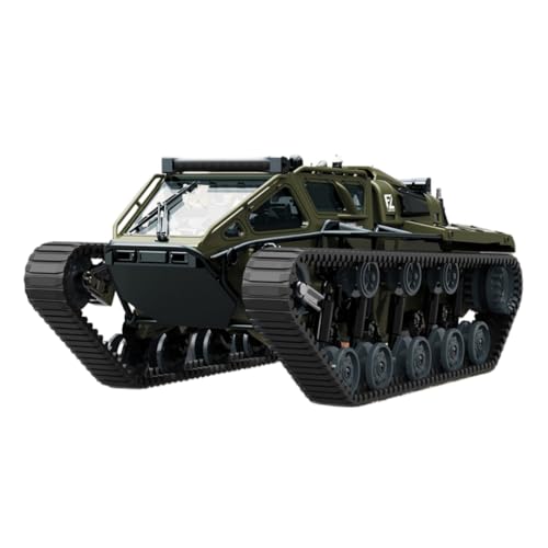 Ichlovdu C8812 1:18 Vollmaßstab Kettenpanzer Simulationsmodell Spielzeug LED-Licht RC Automodell Drift Fernbedienung Geländewagen 2,4G Fernbedienung Kinderspielzeug Jungen Geschenke (Army Green) von Ichlovdu