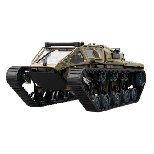Ichlovdu C8812 1:18 Vollmaßstab Kettenpanzer Simulationsmodell Spielzeug LED-Licht RC Automodell Drift Fernbedienung Geländewagen 2,4G Fernbedienung Kinderspielzeug Jungen Geschenke (Desert Yellow) von Ichlovdu