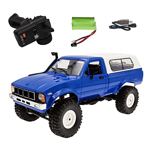 Ichlovdu RC LKW Militär Truck 2.4G RTR Off-Road Fahrzeug Simulation Crawler Ferngesteuertes Auto Remote Controlled Car (blau) von Ichlovdu