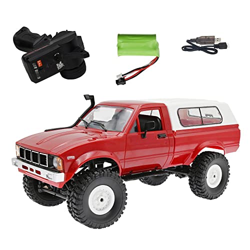 Ichlovdu RC LKW Militär Truck 2.4G RTR Off-Road Fahrzeug Simulation Crawler Ferngesteuertes Auto Remote Controlled Car (rot) von Ichlovdu