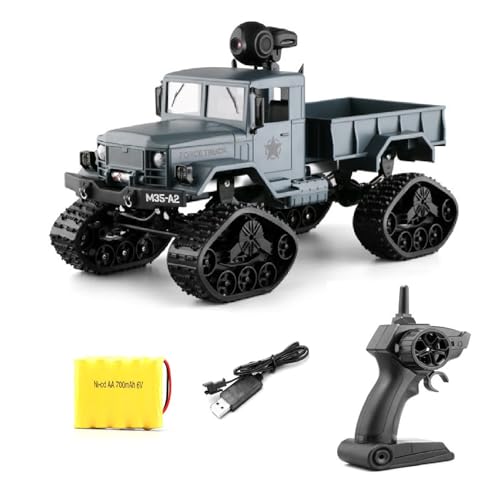 Ichlovdu RC Militär LKW Truck Ferngesteuerter Schwerlast Kletterfahrzeug 4WD FY001B Offroad-Fahrzeug mit Kamera Simulation Rock Crawler Spielzeug MannJungen und Kinder Geschenk (Ohne Kamera) von Ichlovdu