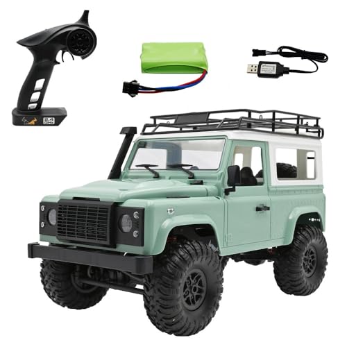 Ichlovdu RC-Truck RTR Geländewagen Kletter-Buggy Crawler All-Terrain-Rennauto 4WD 1:12 MN 90 Hochgeschwindigkeits-Funk ferngesteuertes Auto Spielzeug Geburtstagsgeschenk für Jungen Erwachsene (Grün) von Ichlovdu