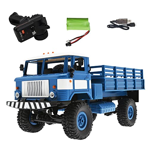 Ichlovdu RTR RC Militär Truck 4WD 1:16 WPL 4WD B-24 RTR 2.4Ghz Crawler LKW Ferngesteuerter LKW Ferngesteuertes Auto Geschenk für Erwachsene Kinder Hobby (blau) von Ichlovdu