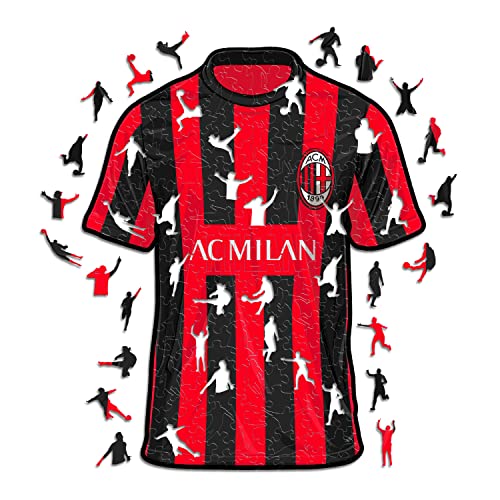 ICONIC PUZZLES MILANJERSEYM Milan Offizielles Trikot, Holzpuzzle für Erwachsene und Kinder, 100% nachhaltig, Größe Teile, M, 270 PCs von Iconic Puzzles