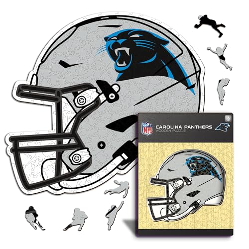 Iconic Puzzles - 100% nachhaltiges Holz mit offizieller Lizenz, Farbe Carolina Panthers, L, 500 Stück von Iconic Puzzles
