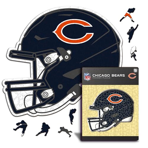Iconic Puzzles - 100% nachhaltiges Holz mit offizieller Lizenz, Farbe Chicago Bears, L, 500 Stück von Iconic Puzzles