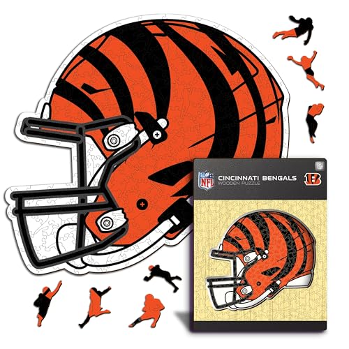 Iconic Puzzles - 100% nachhaltiges Holz mit offizieller Lizenz, Farbe Cincinnati Bengals, S, 150 Stück von Iconic Puzzles