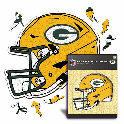 Iconic Puzzles - 100% nachhaltiges Holz mit offizieller Lizenz, Farbe Green Bay Packers, M, 270 Stück von Iconic Puzzles