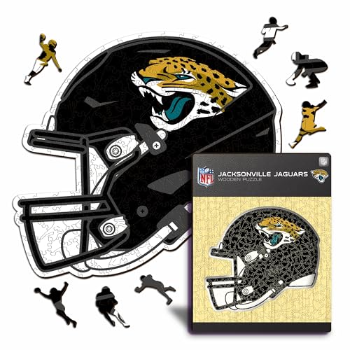 Iconic Puzzles - 100% nachhaltiges Holz mit offizieller Lizenz, Farbe Jacksonville Jaguars, M, 270 Stück von Iconic Puzzles