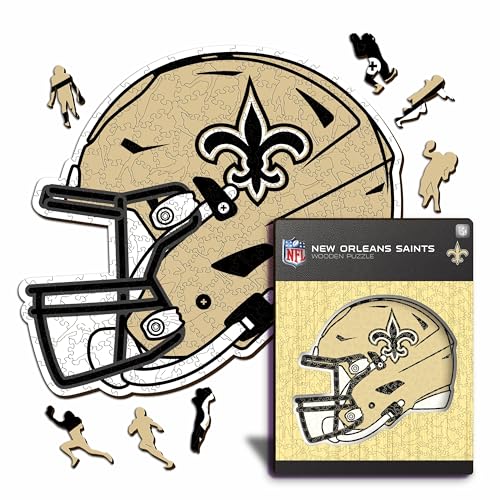 Iconic Puzzles - 100% nachhaltiges Holz mit offizieller Lizenz, Farbe New Orleans Saints, M, 270 Stück von Iconic Puzzles