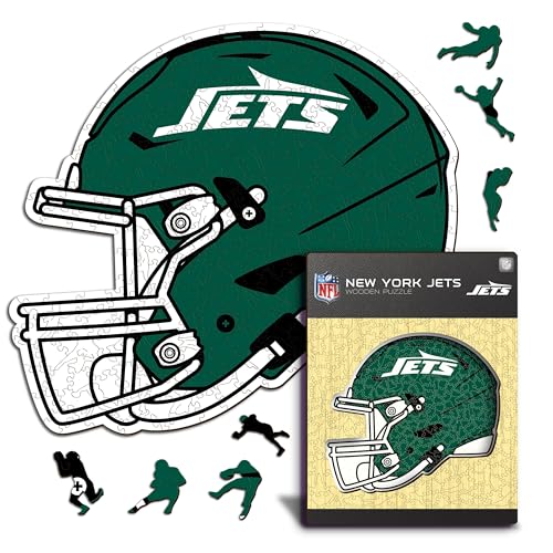 Iconic Puzzles - 100% nachhaltiges Holz mit offizieller Lizenz, Farbe New York Jets, L, 500 Stück Iconic Puzzles - 100% nachhaltiges Holz mit offizieller Lizenz, Farbe New York Jets, L, 500 Stück von Iconic Puzzles