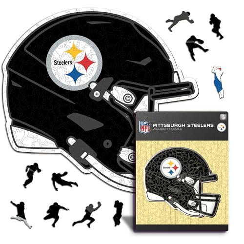 Iconic Puzzles - 100% nachhaltiges Holz mit offizieller Lizenz, Farbe Pittsburgh Steelers, L, 500 Stück von Iconic Puzzles