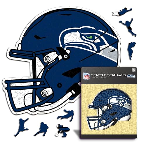 Iconic Puzzles - 100% nachhaltiges Holz mit offizieller Lizenz, Farbe Seattle Seahawks, S, 150 Stück von Iconic Puzzles