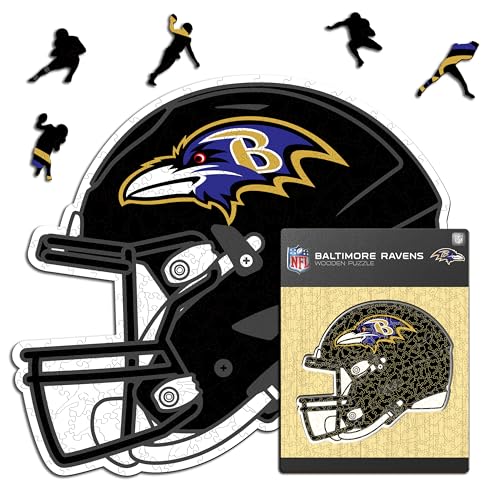 Iconic Puzzles - 100% nachhaltiges Holzpuzzle mit offizieller Lizenz, S, 150 Stück, Baltimore Ravens von Iconic Puzzles