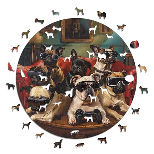 Iconic Puzzles - Gamer Dogs, Fantasy Animals, 100% nachhaltiges Holzpuzzle, Geschenke für Kinder und Erwachsene, Größe S, 200 Teile Iconic Puzzles - Gamer Dogs, Fantasy Animals, 100% nachhaltiges Holzpuzzle, Geschenke für Kinder und Erwachsene, Größe S, 200 Teile von Iconic Puzzles
