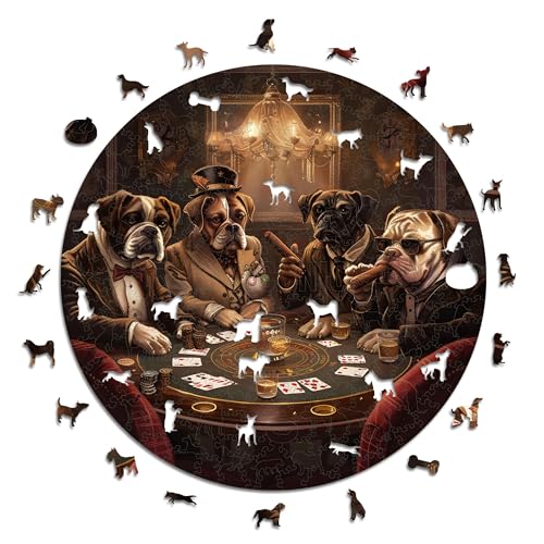 Iconic Puzzles – Dogs Playing Poker, fantasy animals, 100 % nachhaltiges Holzpuzzle, Geschenke für Kinder und Erwachsene, Größe L, 600 Teile Iconic Puzzles – Dogs Playing Poker, fantasy animals, 100 % nachhaltiges Holzpuzzle, Geschenke für Kinder und Erwachsene, Größe L, 600 Teile von Iconic Puzzles