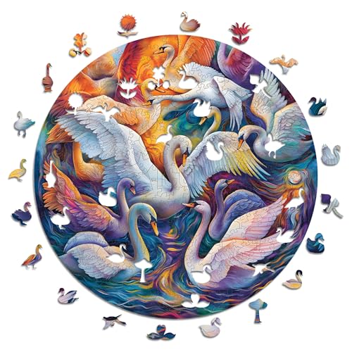 Iconic Puzzles – Majestic Swans, fantasy animals, 100 % nachhaltiges Holzpuzzle, Geschenke für Kinder und Erwachsene, Größe L, 600 Teile Iconic Puzzles – Majestic Swans, fantasy animals, 100 % nachhaltiges Holzpuzzle, Geschenke für Kinder und Erwachsene, Größe L, 600 Teile von Iconic Puzzles