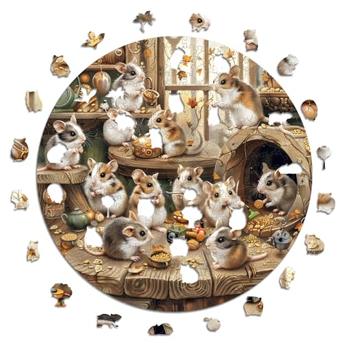 Iconic Puzzles – Curious Hamsters, fantasy animals, 100 % nachhaltiges Holzpuzzle, Geschenke für Kinder und Erwachsene, Größe S, 200 Teile Iconic Puzzles – Curious Hamsters, fantasy animals, 100 % nachhaltiges Holzpuzzle, Geschenke für Kinder und Erwachsene, Größe S, 200 Teile von Iconic Puzzles