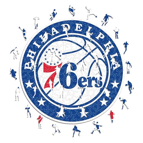 Iconic Puzzles - Philadelphia 76ers, Logo, Holzpuzzle, offiziell lizenziert von der NBA, 100% nachhaltig, Größe M, 270 Teile Iconic Puzzles - Philadelphia 76ers, Logo, Holzpuzzle, offiziell lizenziert von der NBA, 100% nachhaltig, Größe M, 270 Teile von Iconic Puzzles