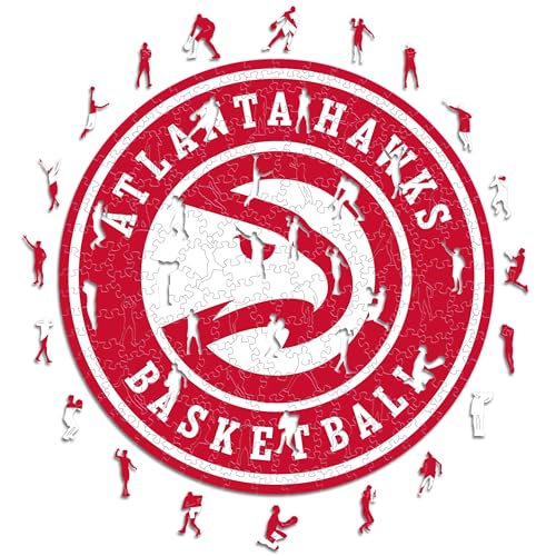 Iconic Puzzles - Atlanta Hawks, Logo, Holzpuzzle, offiziell lizenziert von der NBA, 100% nachhaltig, Größe M, 270 Teile Iconic Puzzles - Atlanta Hawks, Logo, Holzpuzzle, offiziell lizenziert von der NBA, 100% nachhaltig, Größe M, 270 Teile von Iconic Puzzles