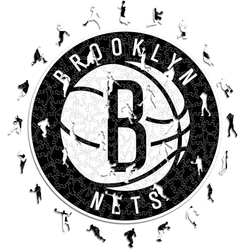 Iconic Puzzles - Brooklyn Nets, Logo, Holzpuzzle, offiziell lizenziert von der NBA, 100% nachhaltig, Größe M, 270 Teile Iconic Puzzles - Brooklyn Nets, Logo, Holzpuzzle, offiziell lizenziert von der NBA, 100% nachhaltig, Größe M, 270 Teile von Iconic Puzzles