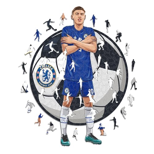 Iconic Puzzles Chelsea Puzzle aus Holz, 100% nachhaltig, offizielles Lizenzprodukt, Farbe Cole Palmer, Größe M, 6b2a7e1380a2d66a43c18aac4540c5c9 von Iconic Puzzles