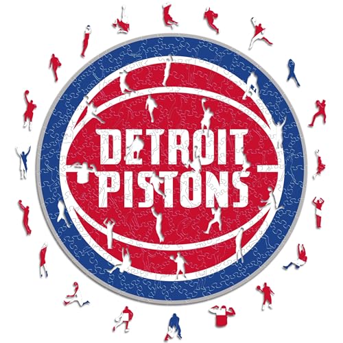 Iconic Puzzles - Detroit Pistons, Logo, Holzpuzzle, offiziell lizenziert von der NBA, 100% nachhaltig, Größe M, 270 Teile Iconic Puzzles - Detroit Pistons, Logo, Holzpuzzle, offiziell lizenziert von der NBA, 100% nachhaltig, Größe M, 270 Teile von Iconic Puzzles