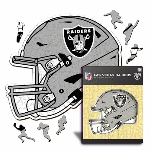 Iconic Puzzles - Helm Las Vegas Raiders - Offizielles NFL Lizenziertes Holzpuzzle, 100% nachhaltig, Geschenk für Erwachsene und Kinder, Größe S, 150 Stück von Iconic Puzzles